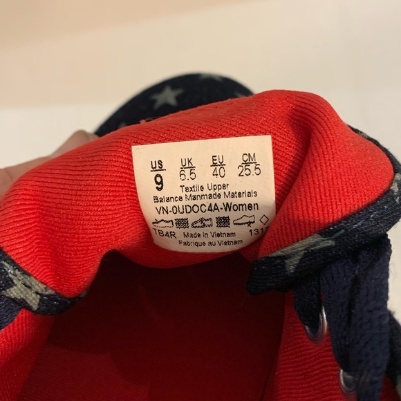 Vans Authentic Low Stars Blue Grey Sneakers Woman’s 9 - Picture 12 of 13